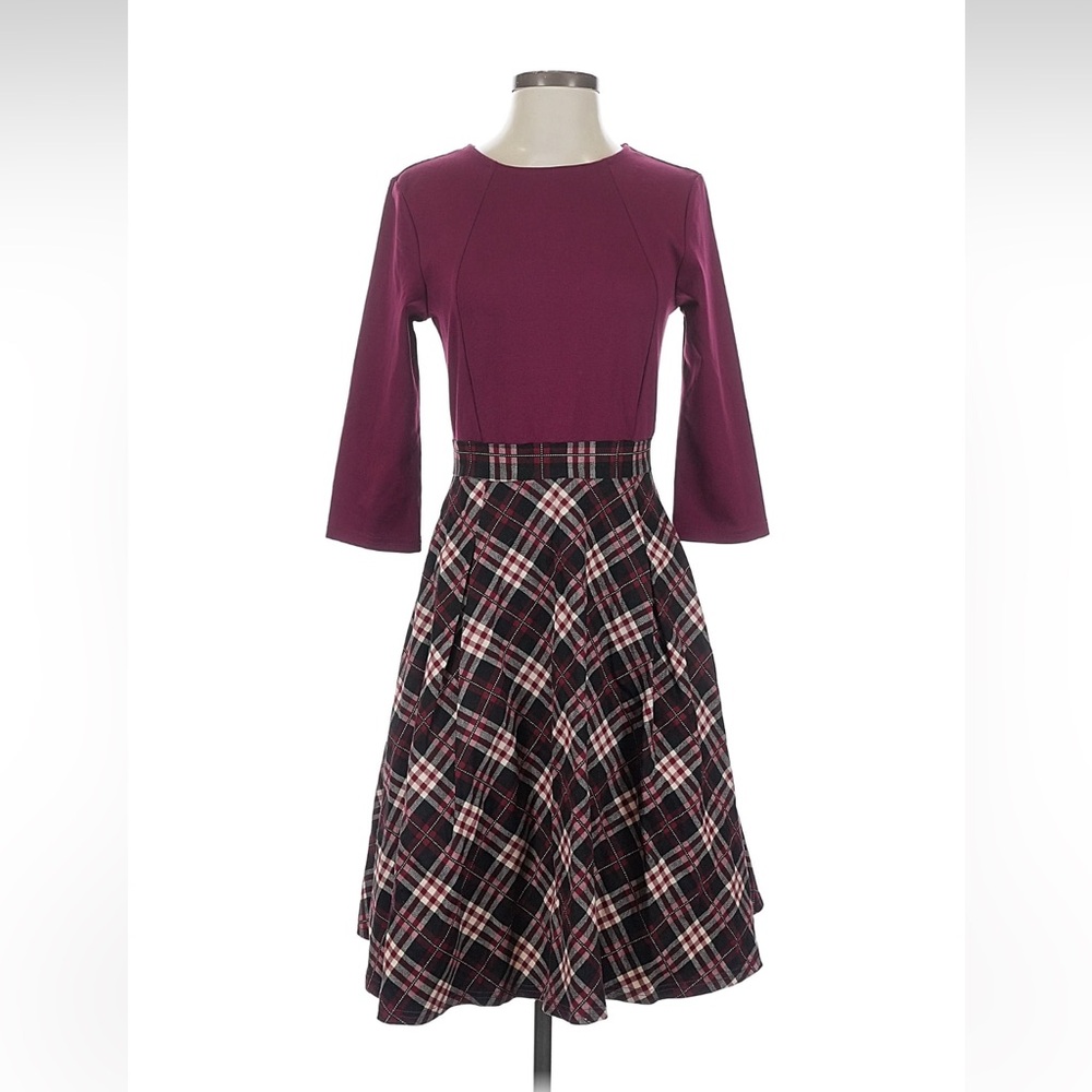 Missmay plaid a line dress, small